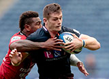 Magnus Bradbury playing for Edinburgh v Toulon