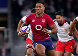 Manu Tuilagi in action for England v Tonga in 2021 autumn internationals