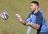 Manu Tuilagi training with England during 2020 Six Nations