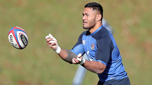 Manu Tuilagi training with England during 2020 Six Nations