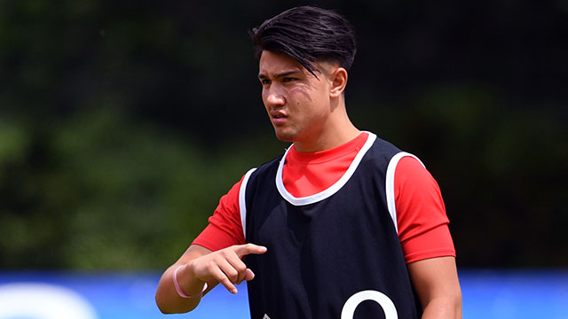 Marcus Smith during an England training session