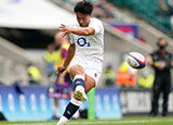 Marcus Smith kicks a conversion for England v Canada during summer test