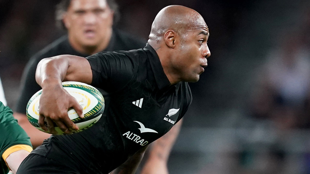 Mark Telea in action for New Zealand v South Africa during 2023 Summer Internationals