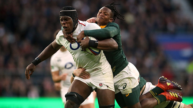 Maro Itoje in action for England v South Africa in 2018 autumn internationals