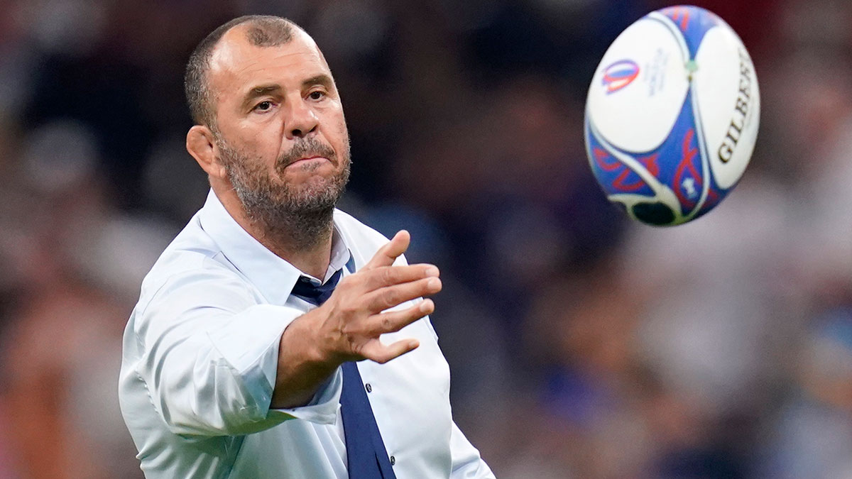 Michael Cheika before England v Argentina match at 2023 Rugby World Cup