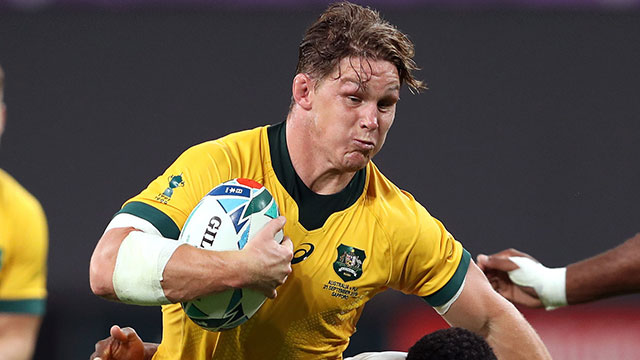 Michael Hooper in action for Australia against Fiji during 2019 Rugby World Cup