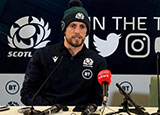 Mike Blair at a Scotland press conference