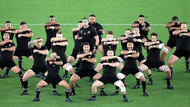 New Zealand perform Haka before facing South Africa in World Cup