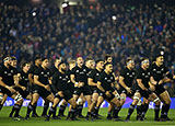 New Zealand perform the Haka before match against Scotland