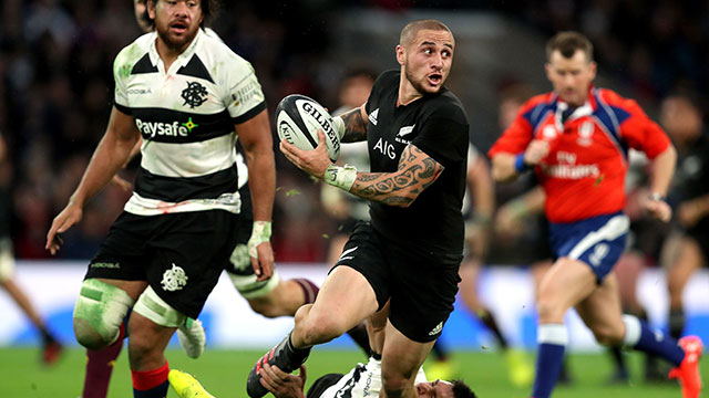 New Zealand's TJ Perenara v Barbarians at Twickenham