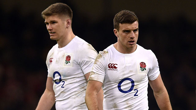 Owen Farrell and George Ford during 2017 Six Nations