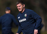Owen Farrell at Lions training session in Canberra during 2025 Lions tour