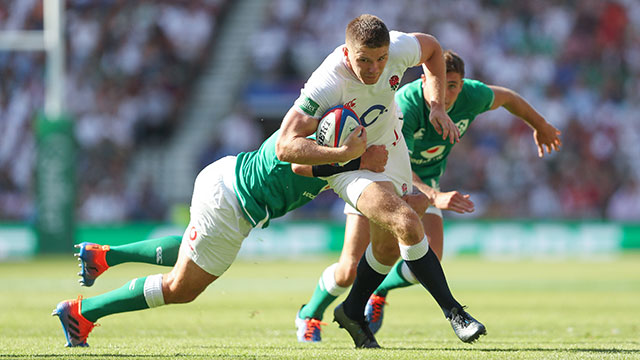 Owen Farrell in action for England against Ireland in World Cup warm-up match