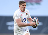 Owen Farrell in action for England v France during 2021 Six Nations