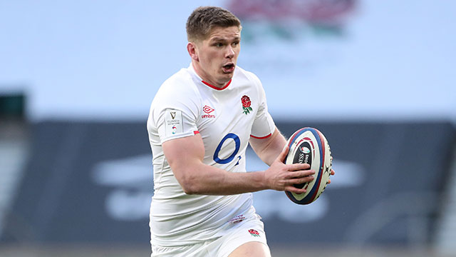 Owen Farrell in action for England v France during 2021 Six Nations