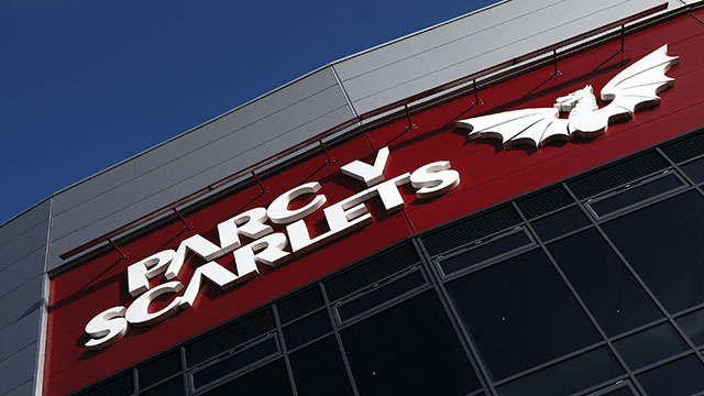 Parc y Scarlets stadium front