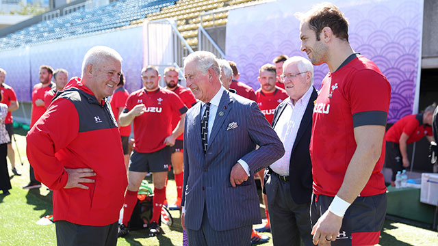 Prince of Wales visits Warren Gatland and Wales squad in Japan