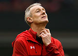 Rob Howley during the Wales v England match in 2019 Six Nations