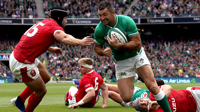 Rob Kearney scored a try for Ireland v Wales in World Cup warm up match