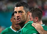 Rob Kearney sporting a black eye in Ireland's match against Russia