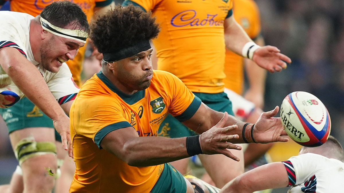 Rob Valetini in action for Australia against England during 2024 Autumn Internationals