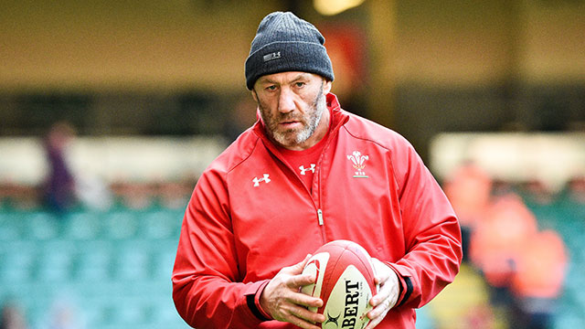 Robin McBryde during Wales training session