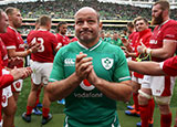 Rory Best leaves the field to a standing ovation after Ireland v Wales World Cup warm up match