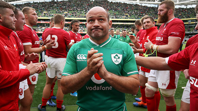 Rory Best leaves the field to a standing ovation after Ireland v Wales World Cup warm up match