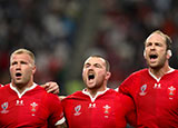 Ross Moriarty, Ken Owens and Alun Wyn Jones sing Welsh anthem at World Cup