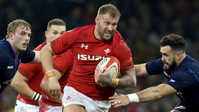 Ross Moriarty in action for Wales v Scotland during 2018 Autumn Internationals