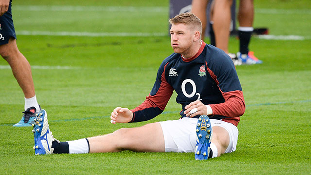 Ruaridh McConnochie during an England training session