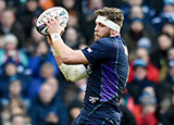 Ryan Wilson wins the ball in a line out during 2019 Six Nations
