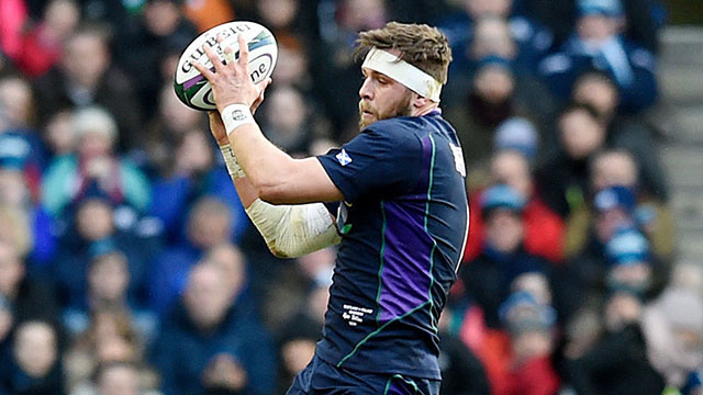 Ryan Wilson wins the ball in a line out during 2019 Six Nations