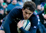 Sam Johnson scores a try against Ireland in 2019 Six Nations