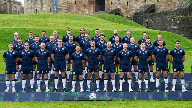 Scotland World Cup squad pose for photo at Linlithgow Palace after announcement