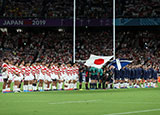 Scotland and Japan line up at the 2019 Rugby World Cup