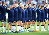 Scotland players line up against Russia in World Cup