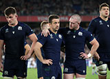 Scotland players look dejected after they lost to Japan at World Cup