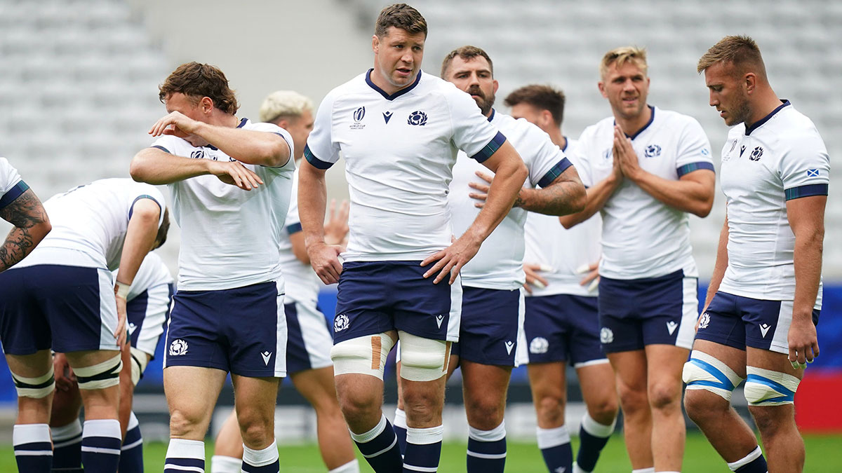 Scotland training session ahead of Romania match at 2023 Rugby World Cup