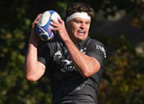 Scott Barrett at a training session during 2023 Rugby World Cup