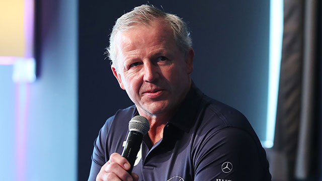 Sean Fitzpatrick speaks during a press conference