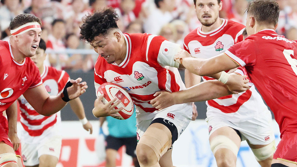 Sena Kimura in action for Japan v Wales in 2nd Test of 2025 summer tour