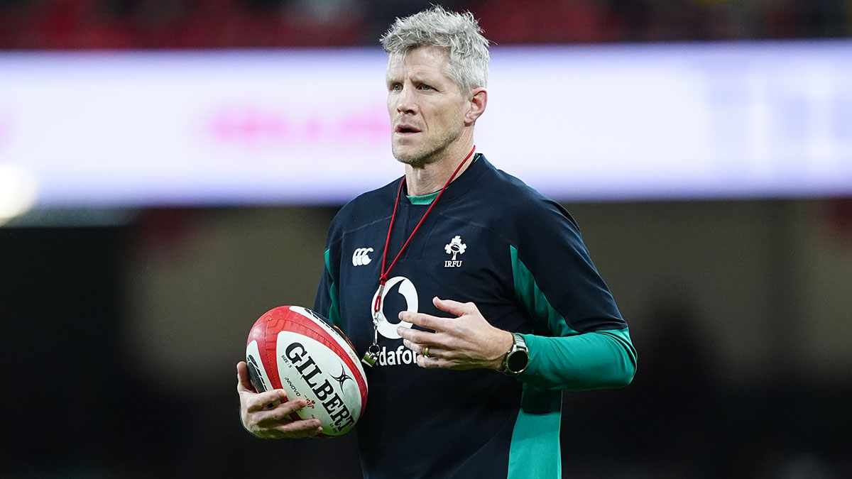 Simon Easterby at Wales v Ireland match during 2025 Six Nations