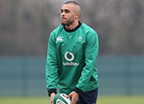 Simon Zebo in training with Ireland