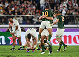 South Africa players celebrate win over England in 2019 Rugby World Cup