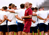Steve Borthwick at England training before Argentina match in 2023 Rugby World Cup