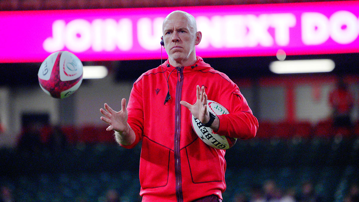 Steve Tandy at Wales training session before 2025 Autumn Internationals