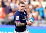 Stuart Hogg in action during the Italy v Scotland match in 2022 Six Nations