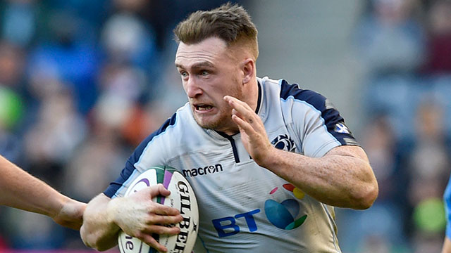 Stuart Hogg in action for Scotland during 2019 Six Nations