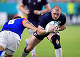 Stuart Hogg in action for Scotland v Samoa at World Cup